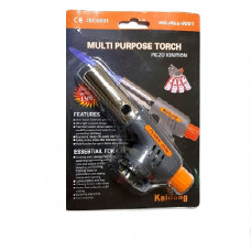 Горелка - газовая "MULTI PURPOSE TORCH" "J-108B" (Пьеза) (черно - оранж) [10/100]