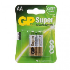 Батарейки алкалиновые GP Super Alkaline LR6 (15A. AA) 2шт на блистере/GP15A2CR2 (Р)
